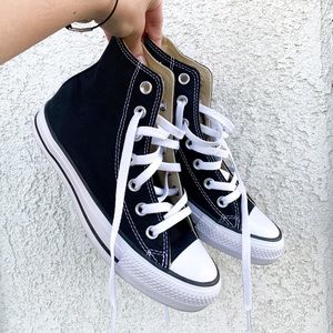 Classic black high top converse
